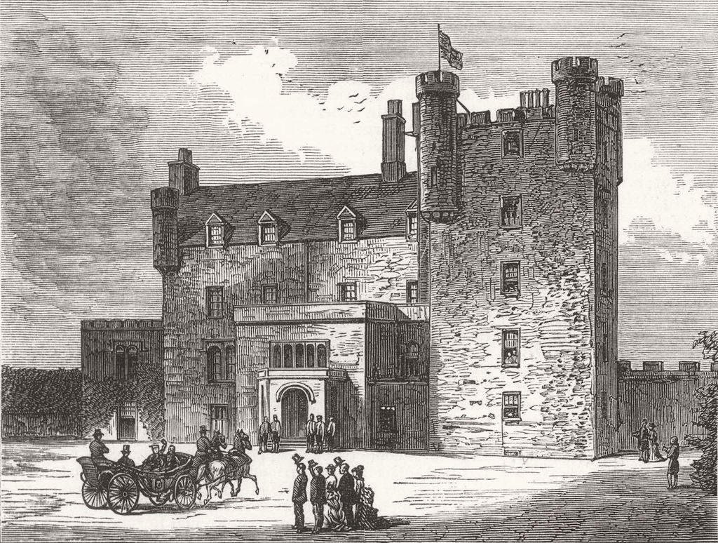 SCOTLAND. Barrogill Castle, Caithness 1876 old antique vintage print picture